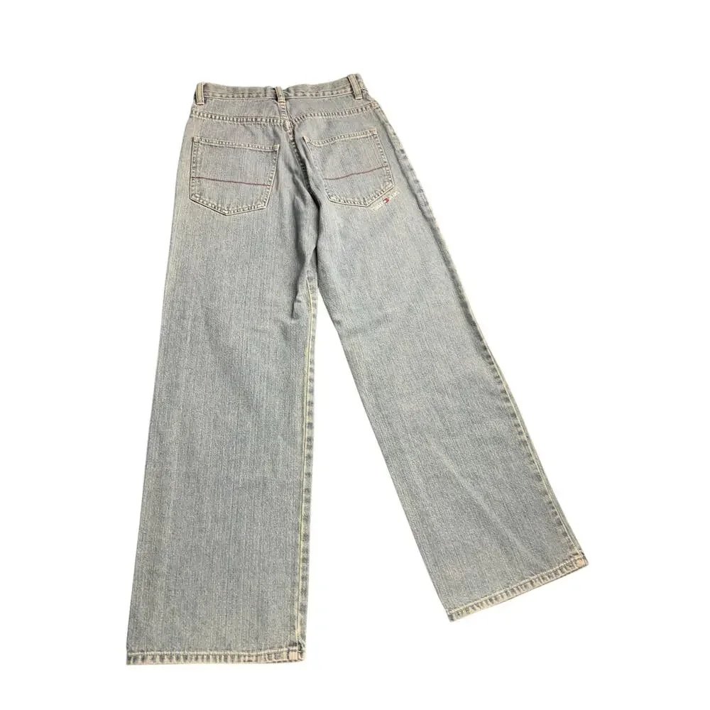 Tommy Hilfiger Jeans Boys 12 Wide Leg Light Wash Y2K Denim Baggy Vintage